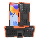 For Xiaomi Redmi Note 11 Pro 5G International Version Tire Texture Shockproof TPU+PC Phone Case with Holder(Orange) - 1