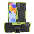 For Xiaomi Redmi Note 11 Pro 5G International Version Tire Texture Shockproof TPU+PC Phone Case with Holder(Green) - 1
