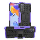 For Xiaomi Redmi Note 11 Pro 5G International Version Tire Texture Shockproof TPU+PC Phone Case with Holder(Purple) - 1