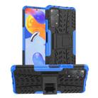 For Xiaomi Redmi Note 11 Pro 5G International Version Tire Texture Shockproof TPU+PC Phone Case with Holder(Blue) - 1