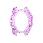 For Garmin Fenix 7 TPU Half-pack Candy Color Watch Case(Transparent Purple) - 1