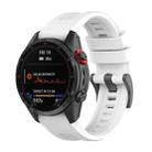 For Garmin Fenix 7 Quick Release Silicone Watch Band(White) - 1