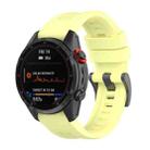 For Garmin Fenix 7 Quick Release Silicone Watch Band(Yellow) - 1