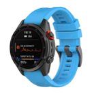 For Garmin Fenix 7 Quick Release Silicone Watch Band(Sky Blue) - 1