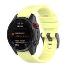 For Garmin Fenix 7S Quick Release Silicone Watch Band(Yellow) - 1