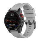 For Garmin Fenix 7S Quick Release Silicone Watch Band(Grey) - 1