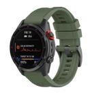 For Garmin Fenix 7S Quick Release Silicone Watch Band(Army Green) - 1