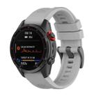For Garmin Fenix 7X Quick Release Silicone Watch Band(Grey) - 1