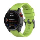 For Garmin Fenix 7X Quick Release Silicone Watch Band(Green) - 1