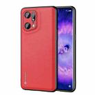 For OPPO Find X5 Pro DUX DUCIS Fino Series PU + TPU Phone Case(Red) - 1