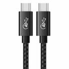 PD 100W USB-C / Type-C to USB-C / Type-C Compatible Thunderbolt 4 Full-function Data Cable, Cable Length:0.5m(Black and Grey Mesh) - 1