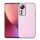 For Xiaomi 12 Pro Cowhide Texture PU Phone Case(Pink) - 1