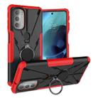 For Motorola Moto G51 5G Armor Bear Shockproof PC + TPU Phone Protective Case with Ring Holder(Red) - 1