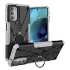 For Motorola Moto G51 5G Armor Bear Shockproof PC + TPU Phone Protective Case with Ring Holder(White) - 1