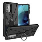 For Motorola Moto G51 5G Armor Bear Shockproof PC + TPU Phone Protective Case with Ring Holder(Black) - 1