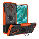 For Nokia C30 Armor Bear Shockproof PC + TPU Phone Protective Case with Ring Holder(Orange) - 1