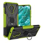 For Nokia C30 Armor Bear Shockproof PC + TPU Phone Protective Case with Ring Holder(Green) - 1