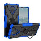 For Nokia G10 / G20 Armor Bear Shockproof PC + TPU Phone Protective Case with Ring Holder(Blue) - 1