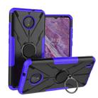 For Nokia C10 / C20 Armor Bear Shockproof PC + TPU Phone Protective Case with Ring Holder(Purple) - 1