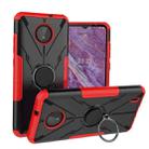 For Nokia C10 / C20 Armor Bear Shockproof PC + TPU Phone Protective Case with Ring Holder(Red) - 1