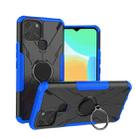 For Infinix Smart 6 Armor Bear Shockproof PC + TPU Phone Protective Case with Ring Holder(Blue) - 1