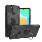 For Infinix Smart 6 Armor Bear Shockproof PC + TPU Phone Protective Case with Ring Holder(Black) - 1