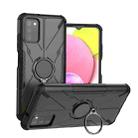 For Samsung Galaxy A03s(EU) Armor Bear Shockproof PC + TPU Phone Protective Case with Ring Holder(Black) - 1