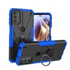 For Motorola Moto G41 Armor Bear Shockproof PC + TPU Phone Protective Case with Ring Holder(Blue) - 1