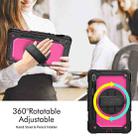 For Samsung Galaxy Tab S8 11 inch SM-X700 Silicone + PC Tablet Case with Shoulder Strap(Black+Rose Red) - 5