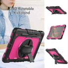 For Samsung Galaxy Tab S8 11 inch SM-X700 Silicone + PC Tablet Case with Shoulder Strap(Black+Rose Red) - 6