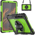 For Samsung Galaxy Tab S8+ 12.4 inch SM-X800 Silicone + PC Tablet Case with Shoulder Strap(Black+Yellow Green) - 1
