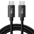 PD 100W USB-C / Type-C to USB-C / Type-C Compatible Thunderbolt 4 Full-function Data Cable, Cable Length:2m(Black Mesh) - 1