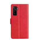 For vivo iQOO 5 5G Ultra-thin Voltage Side Buckle PU + TPU Leather Phone Case(Red) - 3