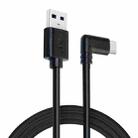 USB Male to USB 3.2 Gen1 Type-C Elbow VR Link Cable For Oculus Quest 1 / 2, Cable Length:5m(Black) - 1