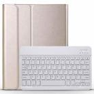 A11 Lambskin Texture Ultra-thin Bluetooth Keyboard Leather Case For iPad Air 2022 / Air 2020 10.9 & Pro 11 inch 2021 / 2020 / 2018(Gold) - 1