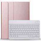 A11 Lambskin Texture Ultra-thin Bluetooth Keyboard Leather Case For iPad Air 2022 / Air 2020 10.9 & Pro 11 inch 2021 / 2020 / 2018(Rose Gold) - 1