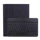 A11BS Lambskin Texture Ultra-thin Bluetooth Keyboard Leather Case with Pen Holder & Backlight For iPad Air 5 2022 / Air 4 2020 10.9 & Pro 11 inch 2021 / 2020 / 2018(Black) - 1