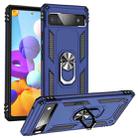 For Google Pixel 6A Shockproof TPU + PC Protective Case with 360 Degree Rotating Holder(Blue) - 1