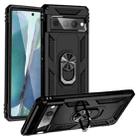 For Google Pixel 7 Pro Shockproof TPU + PC Protective Case with 360 Degree Rotating Holder(Black) - 1