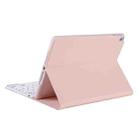 T098B Candy Color Skin Feel Texture Bluetooth Keyboard Leather Case with Pen Holder For iPad Air 4 10.9 2020 / Air 5 10.9 2022 (Pink) - 6