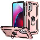 For Motorola Moto G Stylus 2022 Shockproof TPU + PC Phone Case with Holder(Rose Gold) - 1