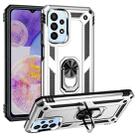 For Samsung Galaxy A23 Shockproof TPU + PC Phone Case with Holder(Silver) - 1