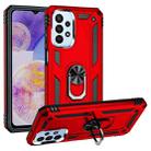 For Samsung Galaxy A23 Shockproof TPU + PC Phone Case with Holder(Red) - 1