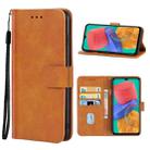 Leather Phone Case For Samsung Galaxy M33 (India)(Brown) - 1