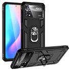 For Xiaomi Poco X4 Pro 5G Shockproof TPU + PC Phone Case with 360 Degrees Rotating Holder(Black) - 1