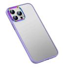 For iPhone 13 Pro Colorful Metal Lens Ring Matte PC + TPU Phone Case For  iPhone 13 Pro(Purple) - 1