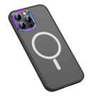 For iPhone 13 Pro Max  MagSafe Colorful Metal Lens Ring Matte PC + TPU Phone Case(Black) - 1