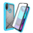 For Motorola Moto E20 Starry Sky Full Body Hybrid Shockproof Phone Case (Sky Blue) - 1