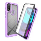 For Motorola Moto E20 Starry Sky Full Body Hybrid Shockproof Phone Case (Purple) - 1