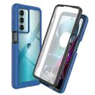 For Motorola Moto G200 5G Starry Sky Full Body Hybrid Shockproof Phone Case (Royal Blue) - 1